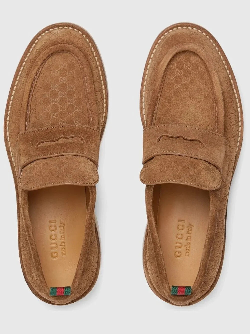 NIB Gucci GG suede loafer with web G 9 US 9.5